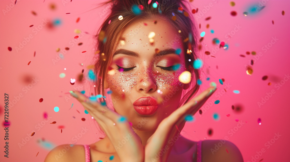 portrait of a woman with painted face