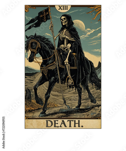 Vintage Tarot Card The Death