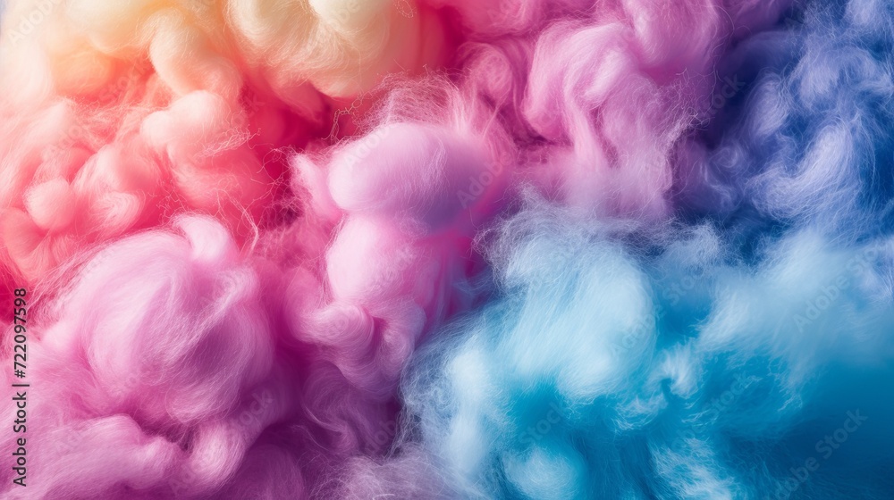 colorful cotton wool background.