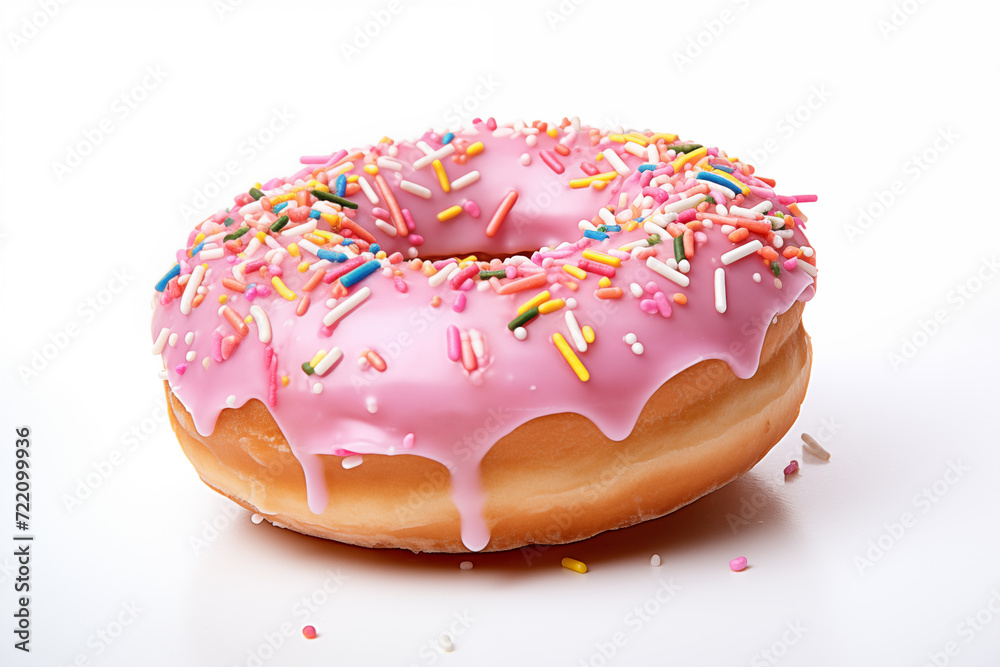 Delicious donut over isolated white background Delicious donut over isolated white background