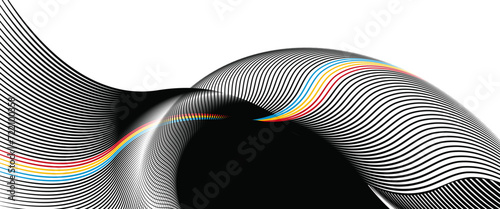 The vector illustration backdrop texture. A flowing dot line halftone pattern set against a transparent background.