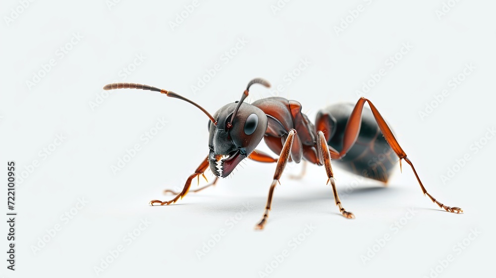 ant on white background. ant on white background.