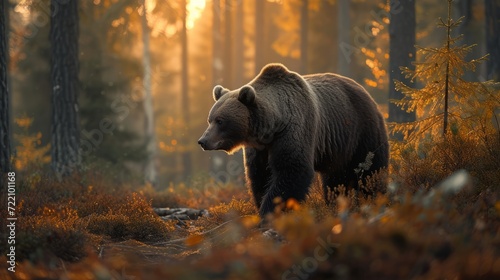 bear in the forest. photo