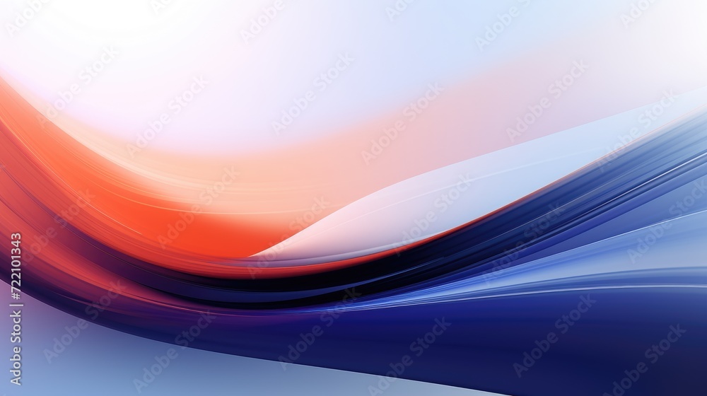 Fototapeta premium abstract background with smooth wavy lines. Generative AI