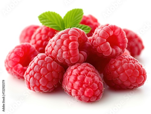 raspberry closeup on white background