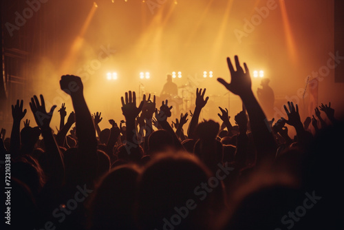 crowd of people dancing at concert