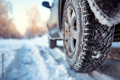 tire in snow