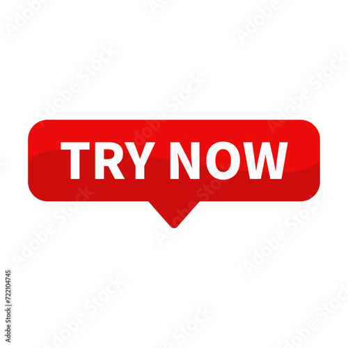 Try Now Text In Red Rectangle Shape For Information Prduct Promotion Business Marketing Social Media Announcement
