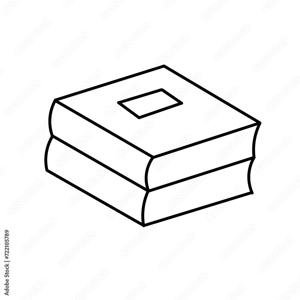 Book icon set in thin line style