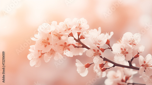 Beautiful flowers peach color blooming in the garden © Nikkikii