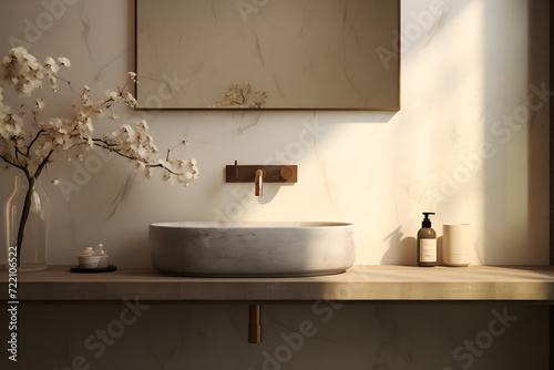  bathroom with faucet and a vessel sink