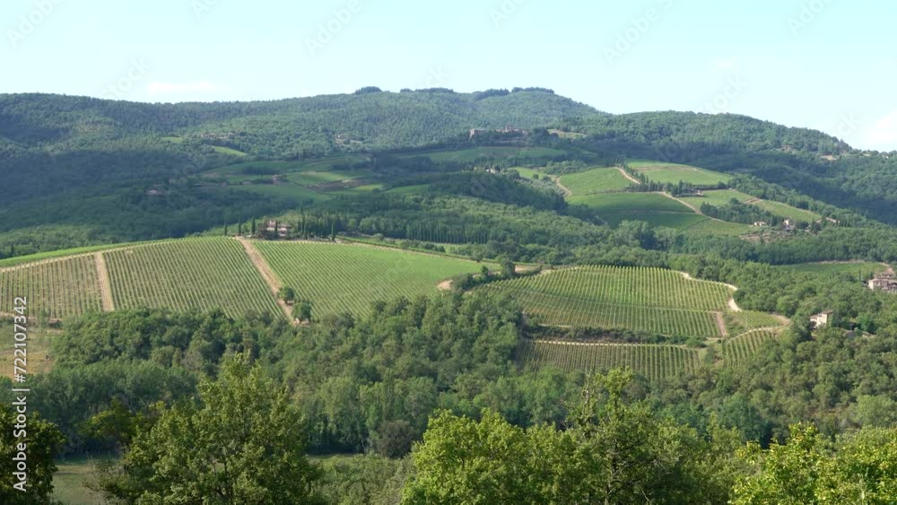 Beautiful tuscan landscape near Greve in Chianti, on a sunny summer day. Province of Florence, Tuscany, Italy. Beautiful tuscan landscape near Greve in Chianti, on a sunny summer day. Province of Florence, Tuscany, Italy.