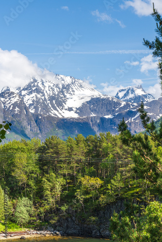 Romsdalsalpane or the Romsdal Alps a mountain range surrounding the Romsdalen valley in Møre og Romsdal county, Norway., Scandinavia,  Europe photo