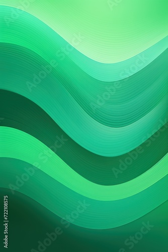 Green gradient colorful geometric abstract circles and waves pattern background