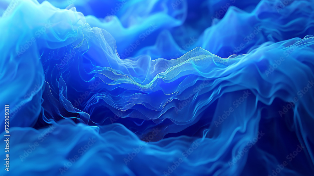 Obraz premium An abstract blue blue wave abstract background wallpaper.