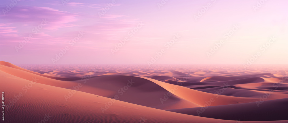 Pastel Twilight Over Desert Dunes