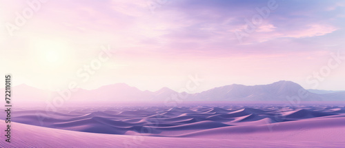 Pastel Twilight Over Desert Dunes