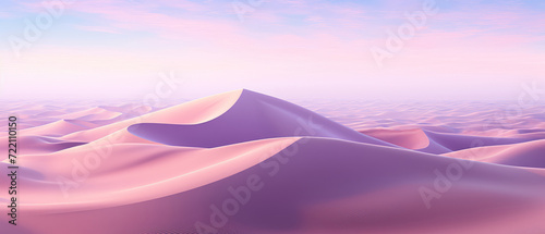 Surreal Pink Sand Desert at Dawn