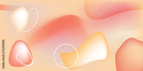 vector gradient abstract shape peach background and element colour peach fuzz