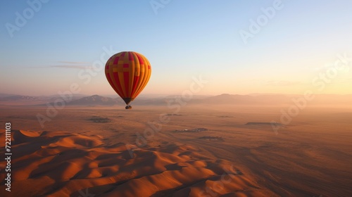 Hot air balloon early in the morning