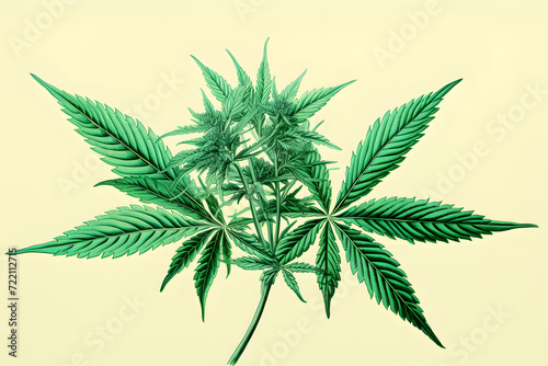 Cannabis leaf  illustration of a weed leaf  cannabis  marijuhana leaf