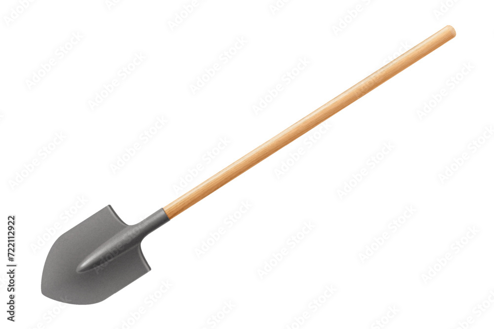 Garden Shovel isolated on white background. Spade as Metal Tool for Soil Cultivation or Fire shovel. Realistic 3d Vector Illustration Garden Shovel isolated on white background. Spade as Metal Tool for Soil Cultivation or Fire shovel. Realistic 3d Vector Illustration