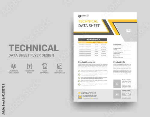 Technical Data Sheet Template Design