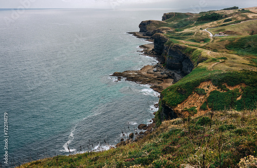 Cliffs in Atlantic ocean. Europe