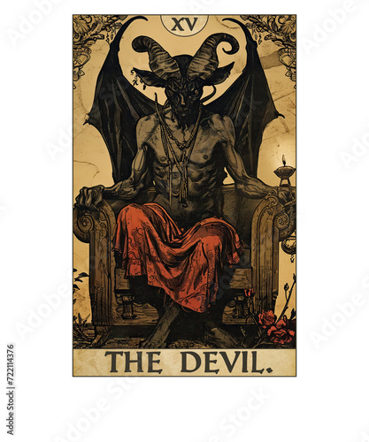 Vintage Tarot Card The Devil
