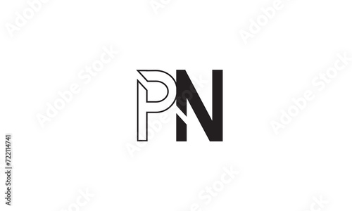 PN, NP , P , N , Abstract Letters Logo Monogram	