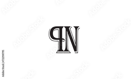 PN, NP , P , N , Abstract Letters Logo Monogram	
