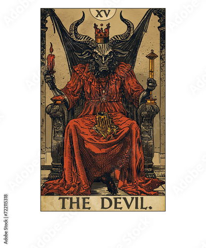 Vintage Tarot Card The Devil
