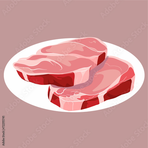 pork meat vector