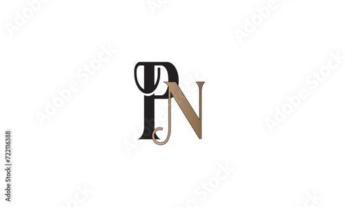 PN, NP , P , N , Abstract Letters Logo Monogram	