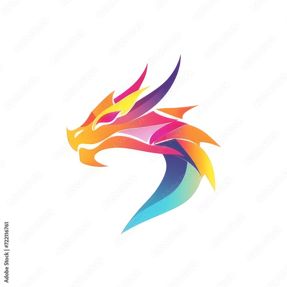 logo of a minimalist and vectorized wild dragon head logo of a minimalist and vectorized wild dragon head