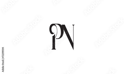 PN, NP , P , N , Abstract Letters Logo Monogram	