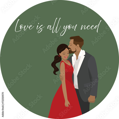 Love couple vector illustration