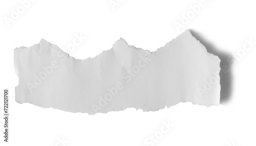 White Paper craft Small Strip Deckle Edge, isolated on transparent background photo