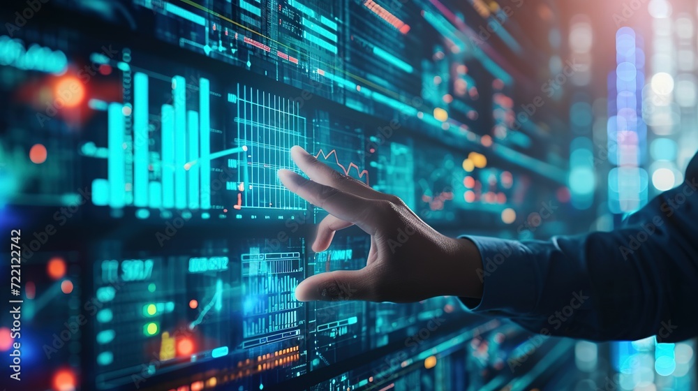 Business, Finance and Investment, data analysis concept. Businessman analysis calculates financial report and analyzing market data Business, Finance and Investment, data analysis concept. Businessman analysis calculates financial report and analyzing market data