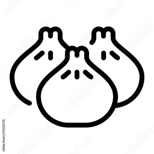 dumplings line icon