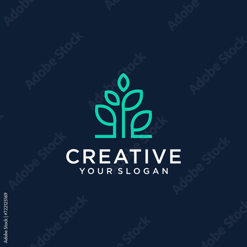grow logo design with diagram and arrow