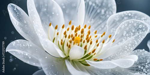 White delicate flower, spring background