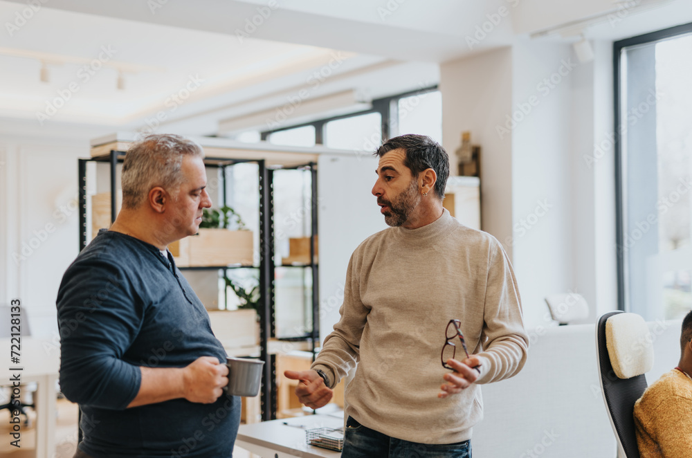 Senior entrepreneurs collaborating in office to ensure growth and profitability of their startup. Senior entrepreneurs collaborating in office to ensure growth and profitability of their startup.