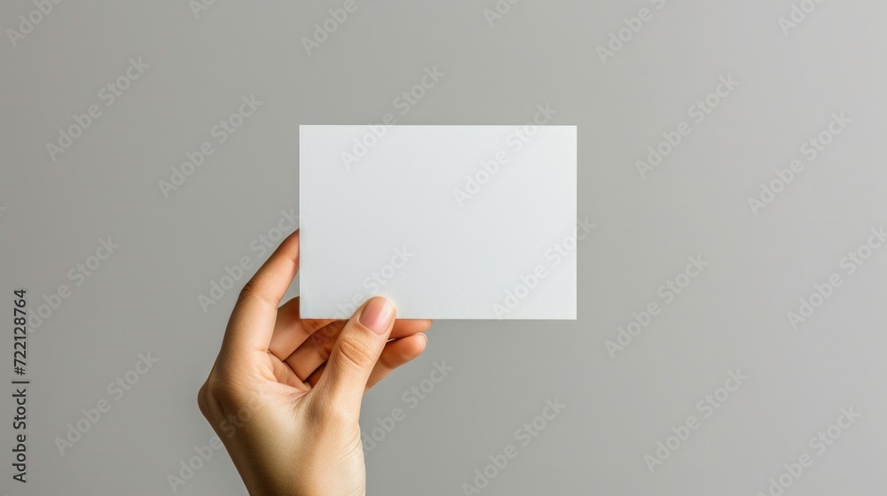 hand holding blank paper hand holding blank paper