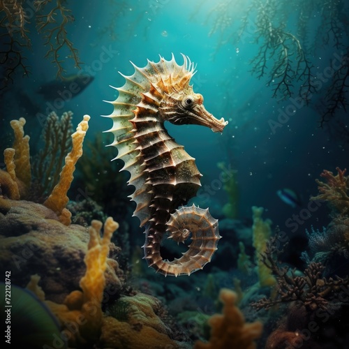  Seahorse in its natural habitat. © Vladyslav  Andrukhiv