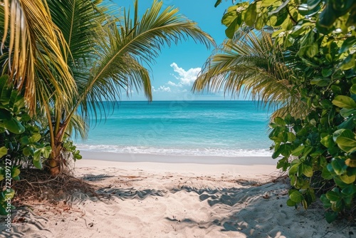 palm tree on the beach © Denis