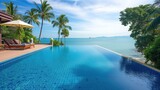 swimming pool on the beach with beautiful views