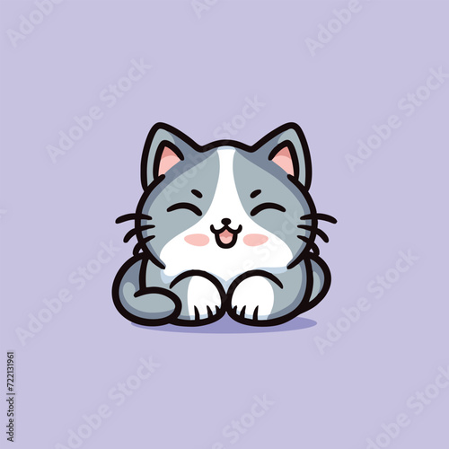 Cute Cat Cartoon Animal Mascot Design Vector illustration