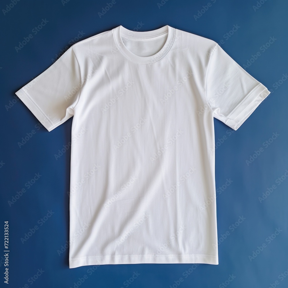 white t shirt isolated on blue white t shirt isolated on blue