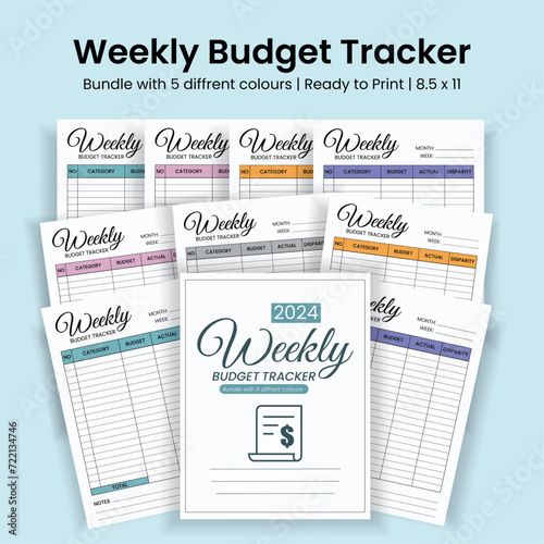 2024 Weekly budget tracker.  photo